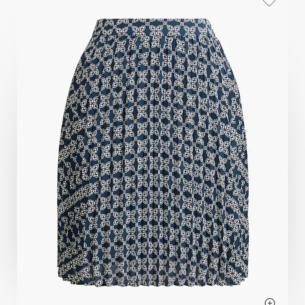 J.Crew Factory Blue Patterned Women's Skirt